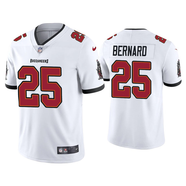Men's Tampa Bay Buccaneers #25 Giovani Bernard White Vapor Untouchable Limited Stitched Jersey